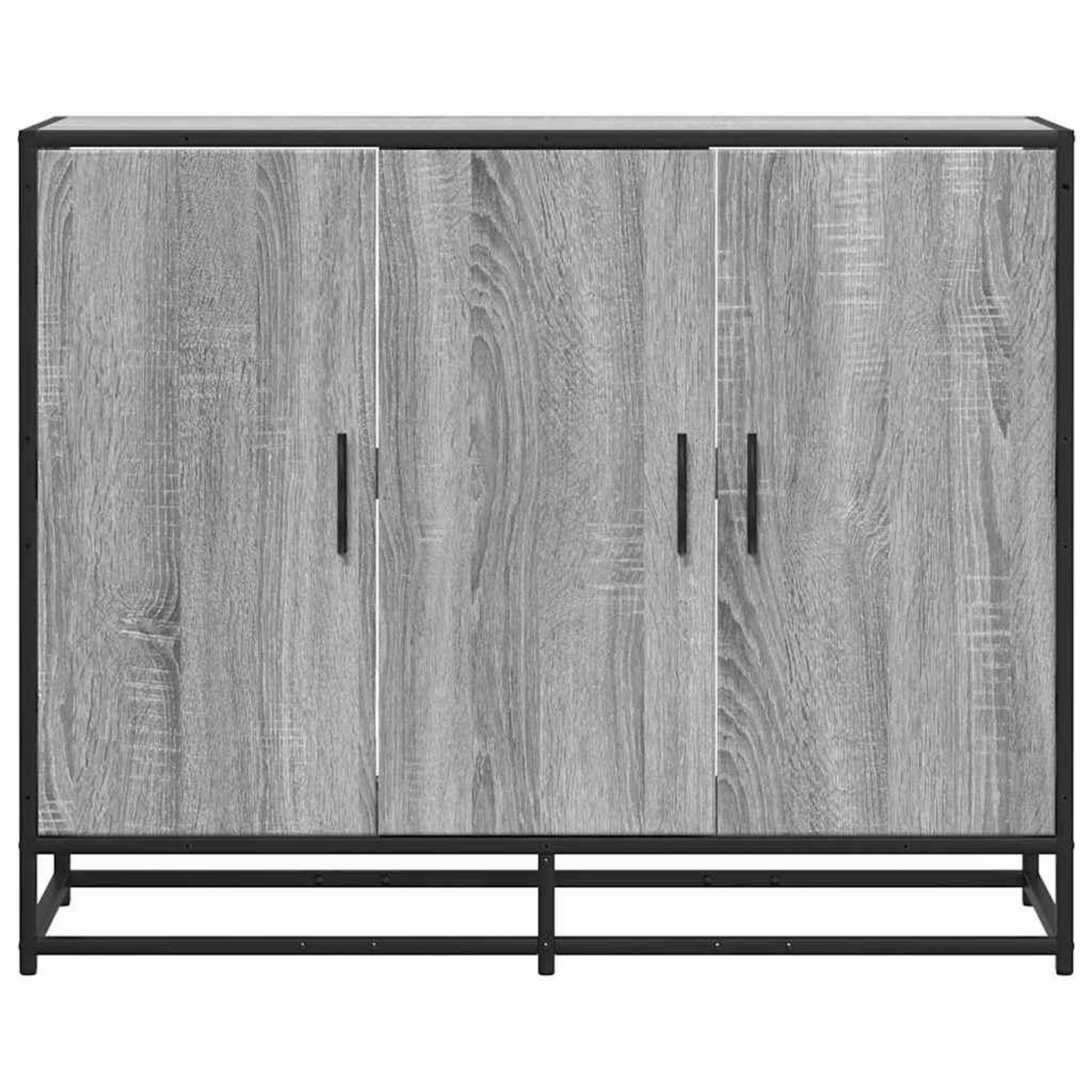 Voir la diapositive 4 : VIDAXL Buffet sonoma gris 94x35x76 cm bois d'ingenierie