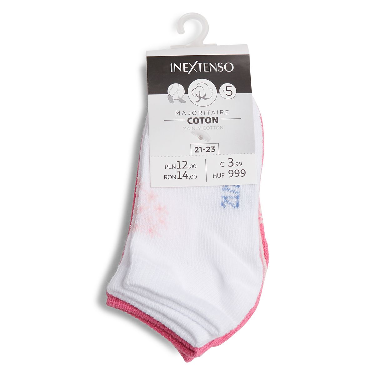 INEXTENSO Lot de 5 socquettes fantaisies bébé fille