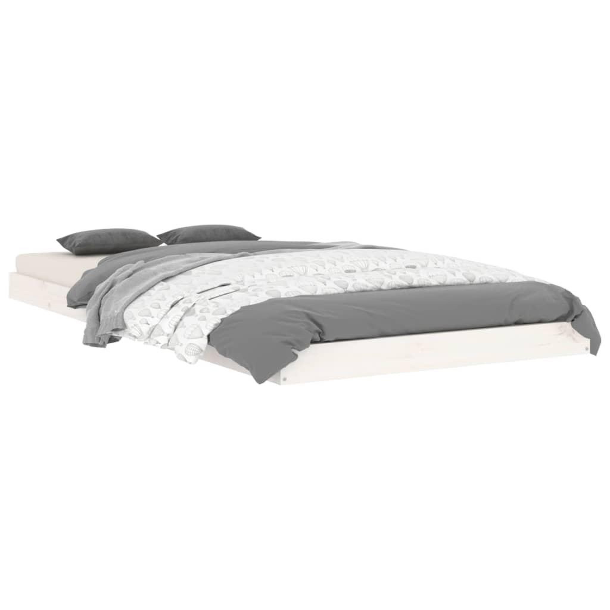 Voir la diapositive 3 : VIDAXL Cadre de lit sans matelas blanc 90x190 cm bois de pin massif