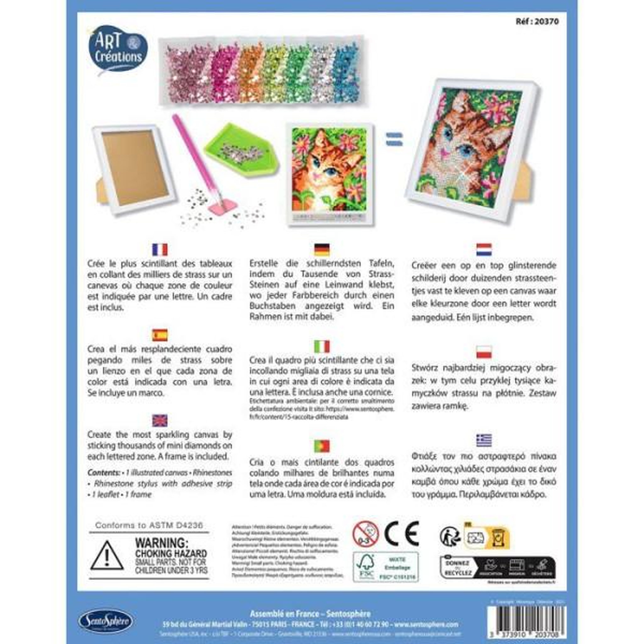 Voir la diapositive 2 : Sentosphere Canevas a Diamanter - Chaton