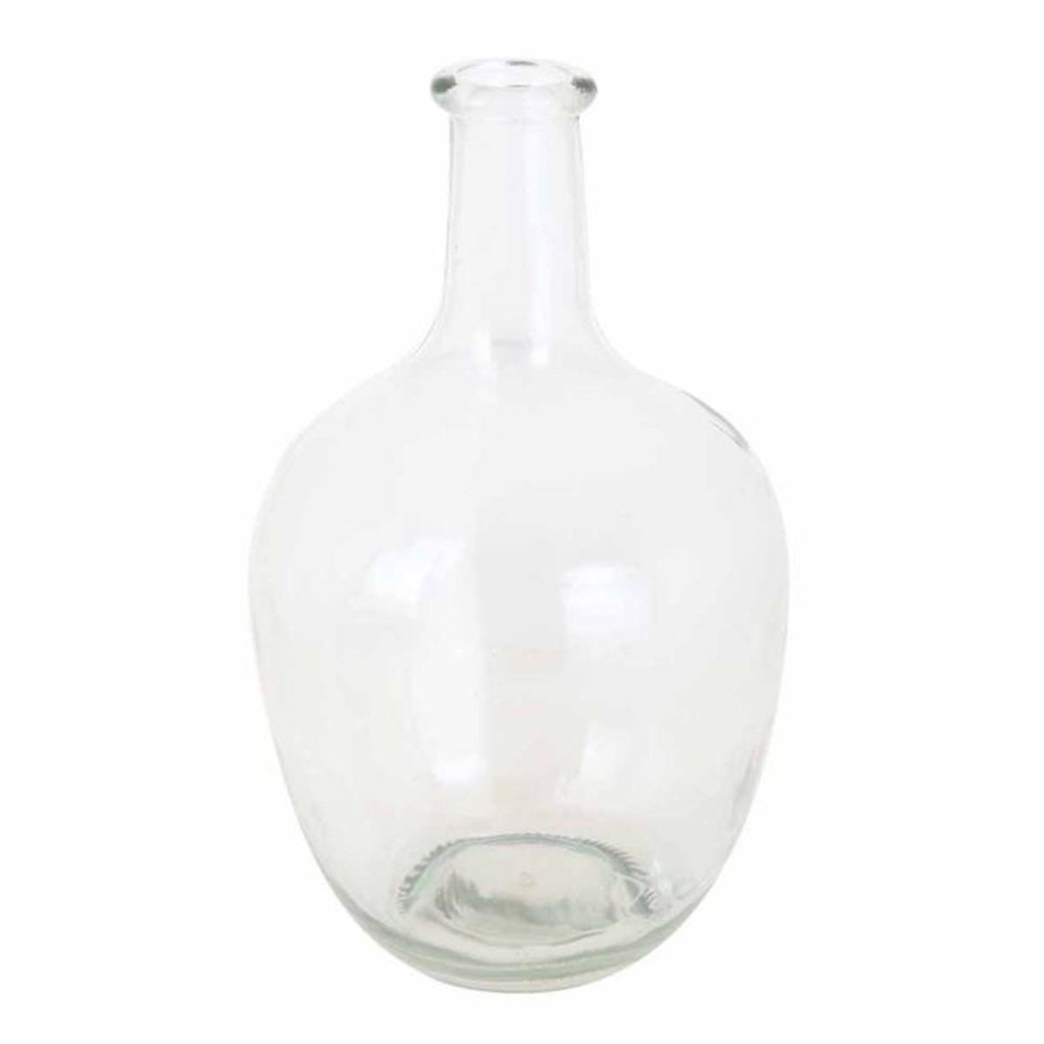 HOMEA Vase déco en verre  jarre  25cm transparent