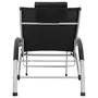 VIDAXL Chaise longue Aluminium Textilene Noir