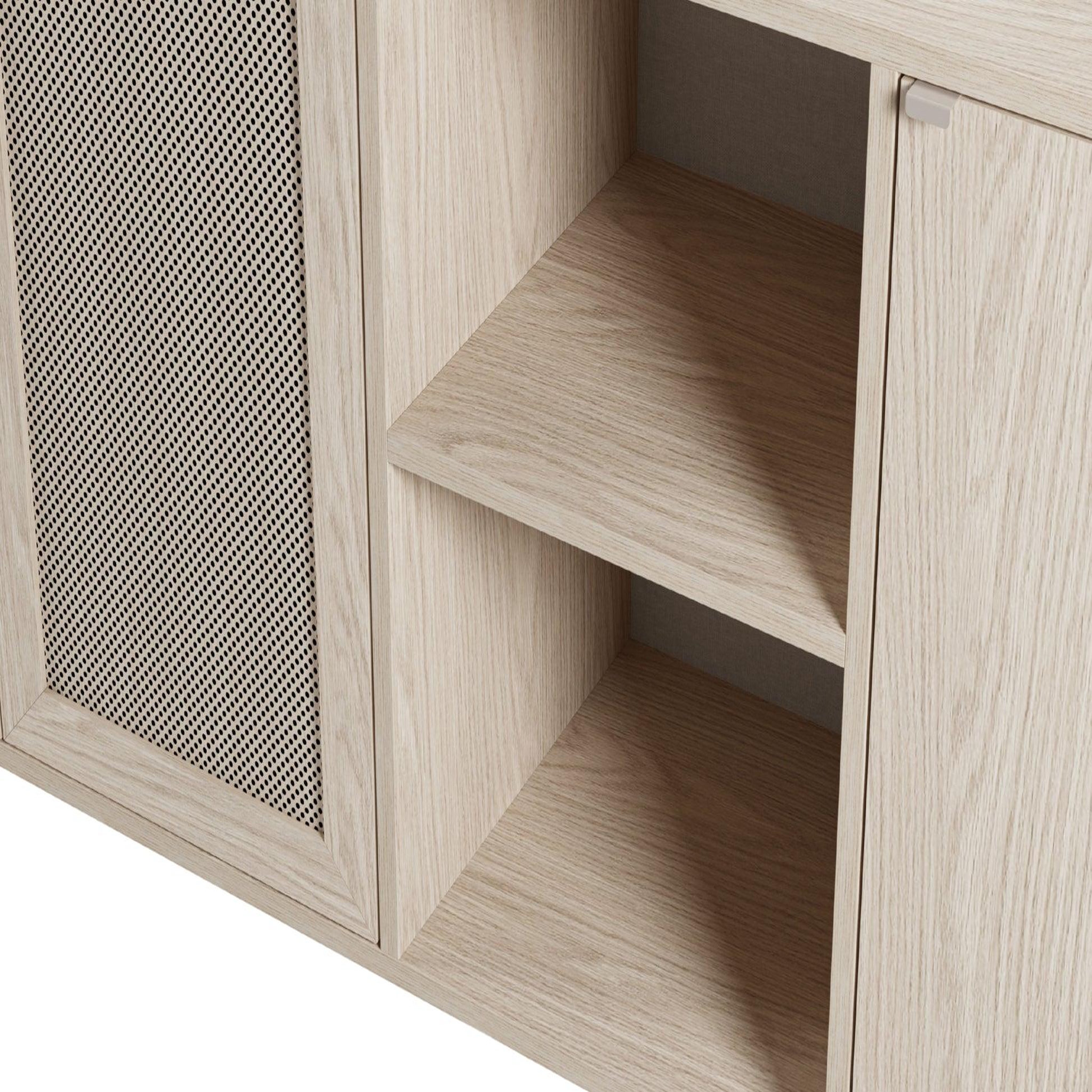 Voir la diapositive 6 : CASANOVA PARIS Vira - buffet 164cm en mélamine beige