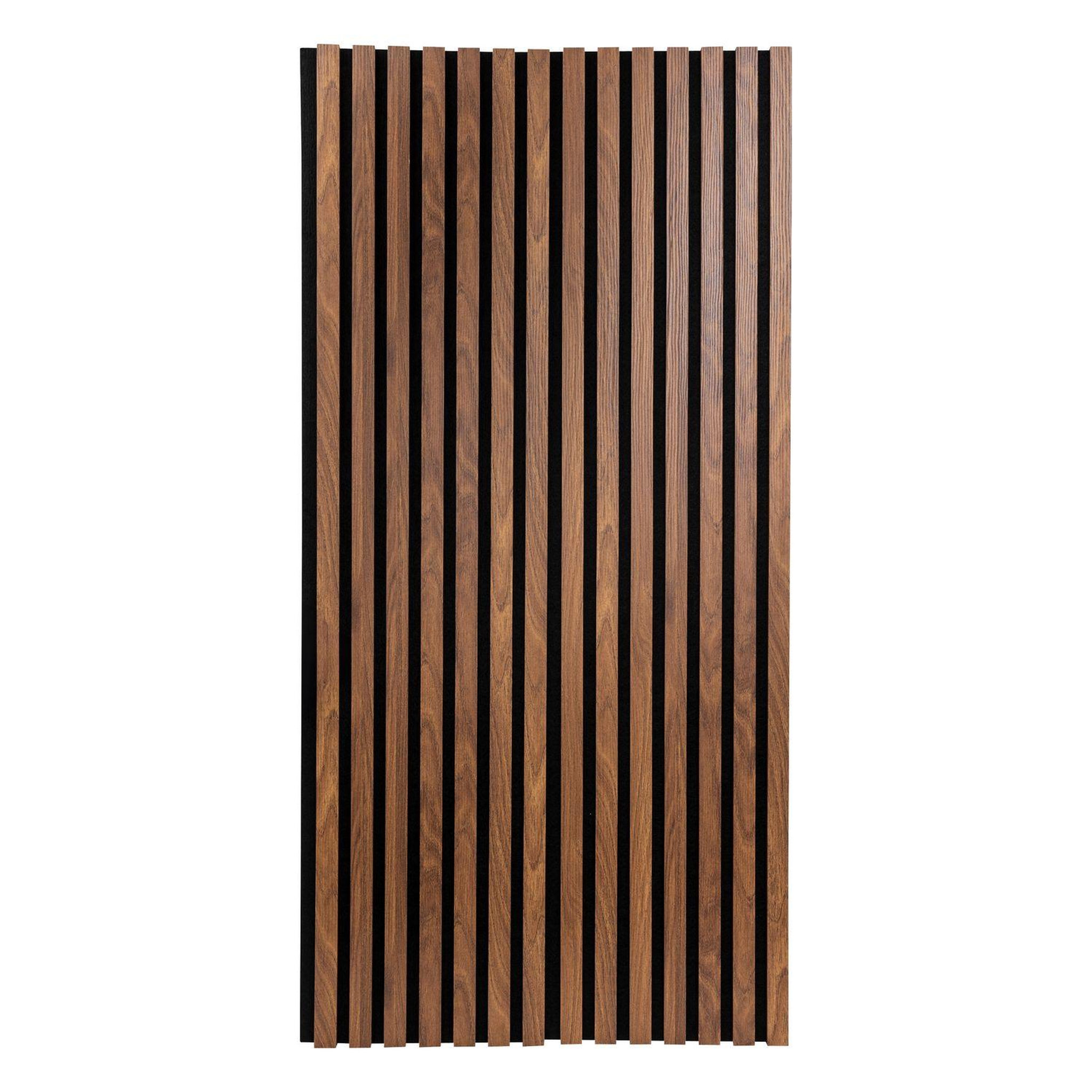 TOILINUX Lot de 4 panneaux décoratifs tasseaux de bois colva - marron foncé
