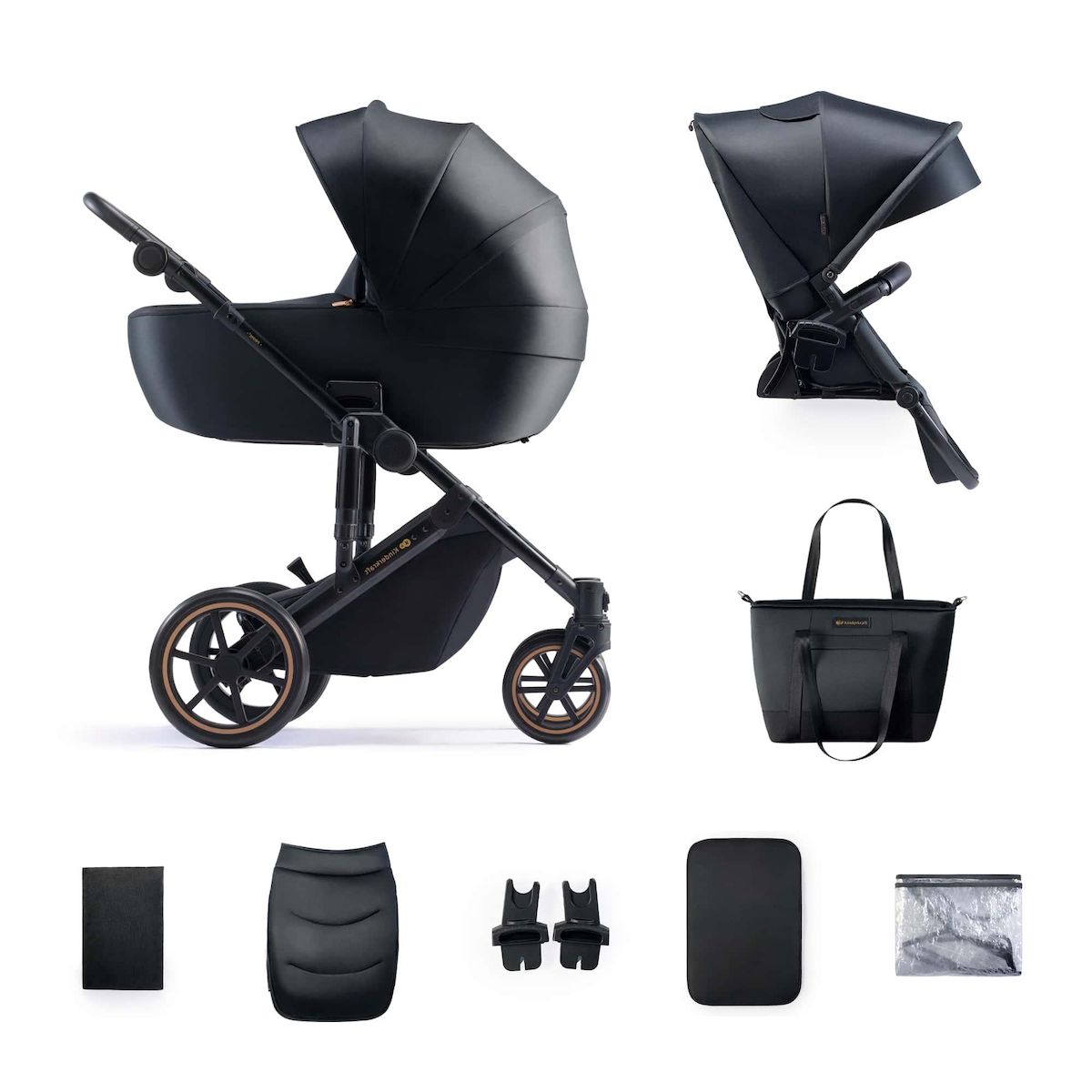 KINDERKRAFT Poussette évolutive 2 en 1 suspension améliorée pour enfants à 22 kg