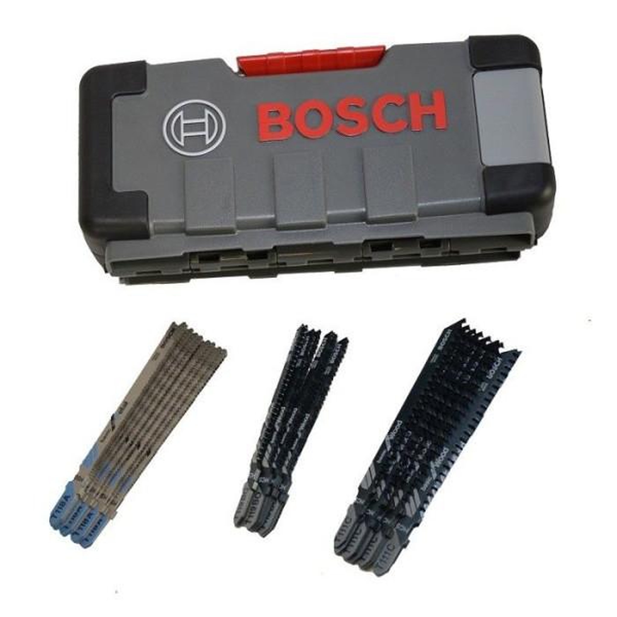 Voir la diapositive 2 : Bosch Professional Kit de lames de scie sauteuse - BOSCH - 2607010903 - 30 lames - Bois tendre et métal - Coups courbes et droits