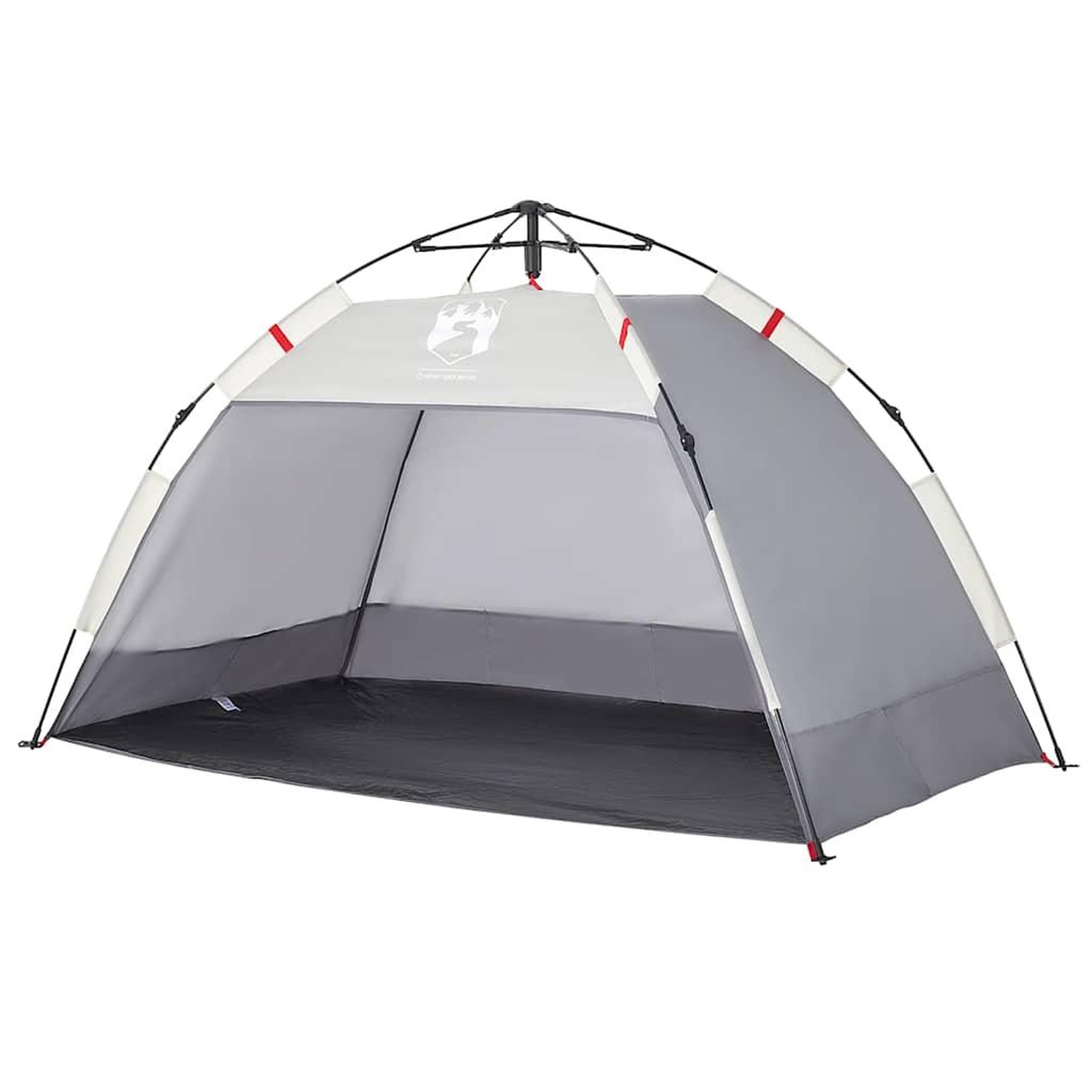 Voir la diapositive 4 : VIDAXL Tente de plage 2 personnes gris liberation rapide impermeable