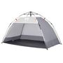 Voir la diapositive 4 : VIDAXL Tente de plage 2 personnes gris liberation rapide impermeable