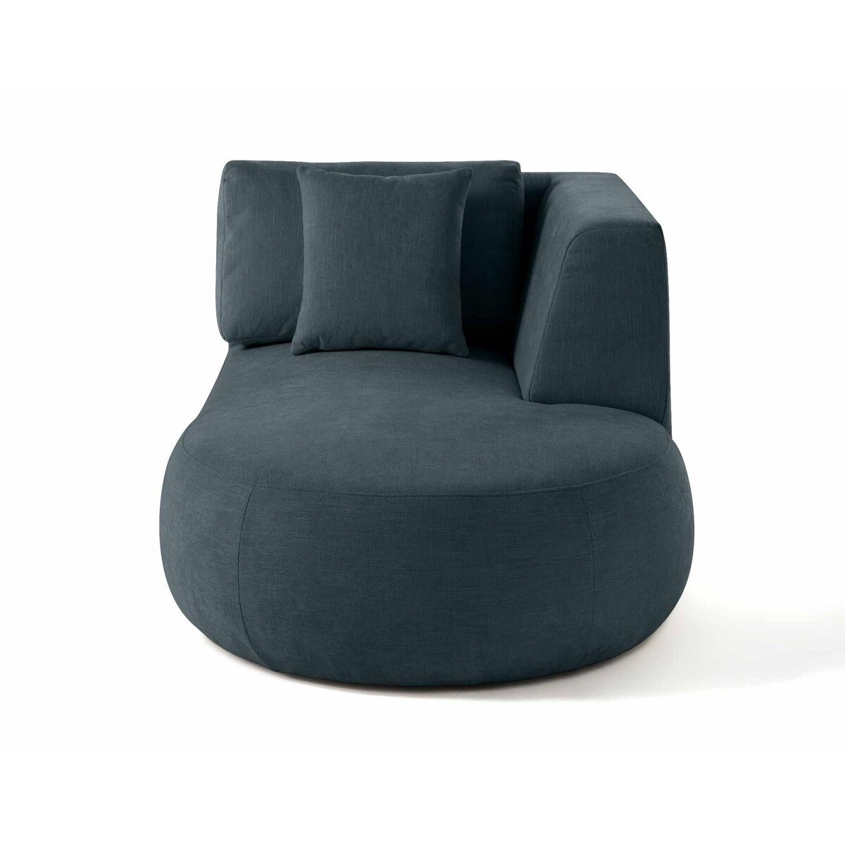 LISA DESIGN Santorini - module d'assise méridienne droit - en tissu texturé