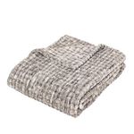 ATMOSPHERA Plaid flanelle 3D  Atmosphera Viggo 125x150 cm. Coloris disponibles : Gris