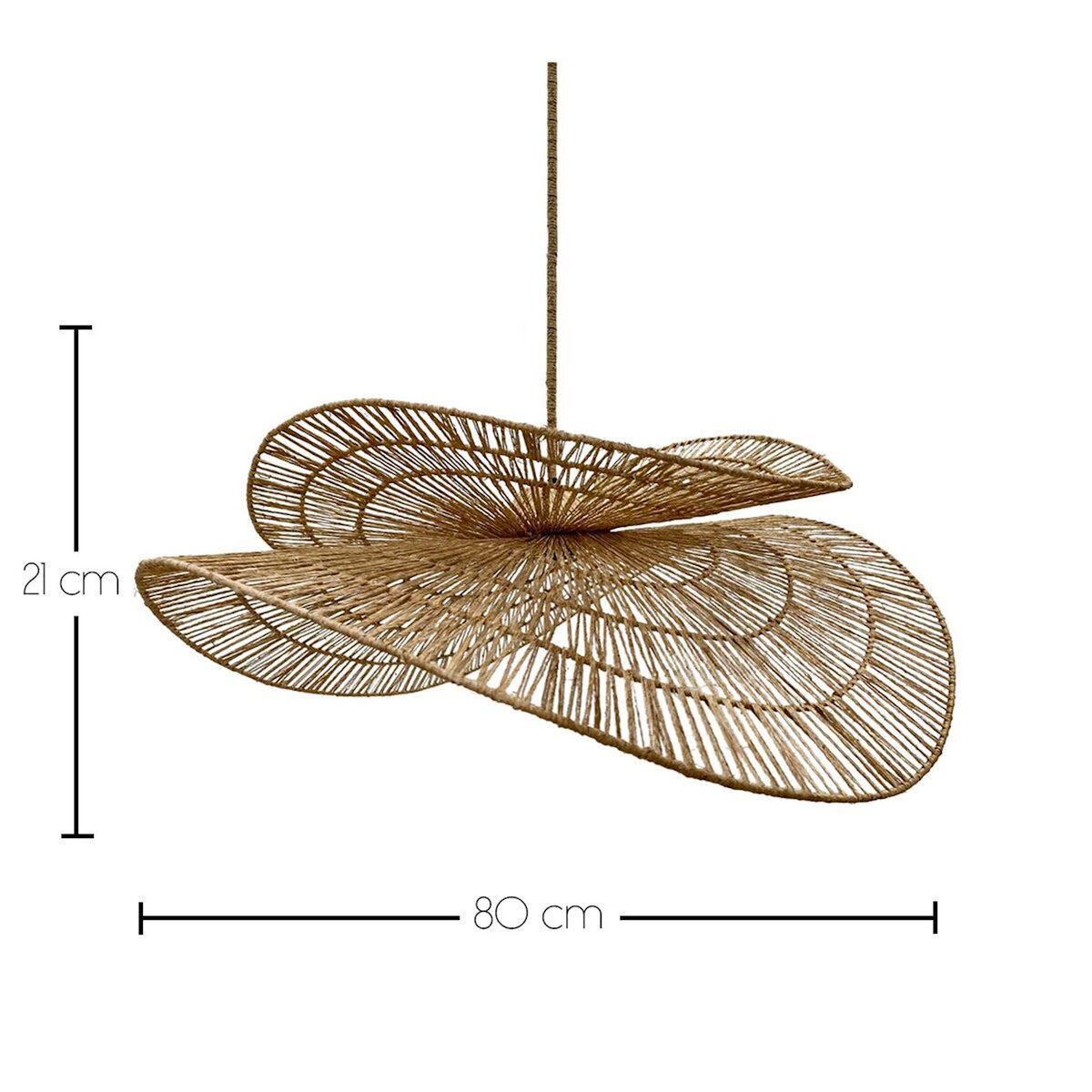 Lumisky Suspension d'extérieur nomade solaire SOLARA Beige Jute D80cm