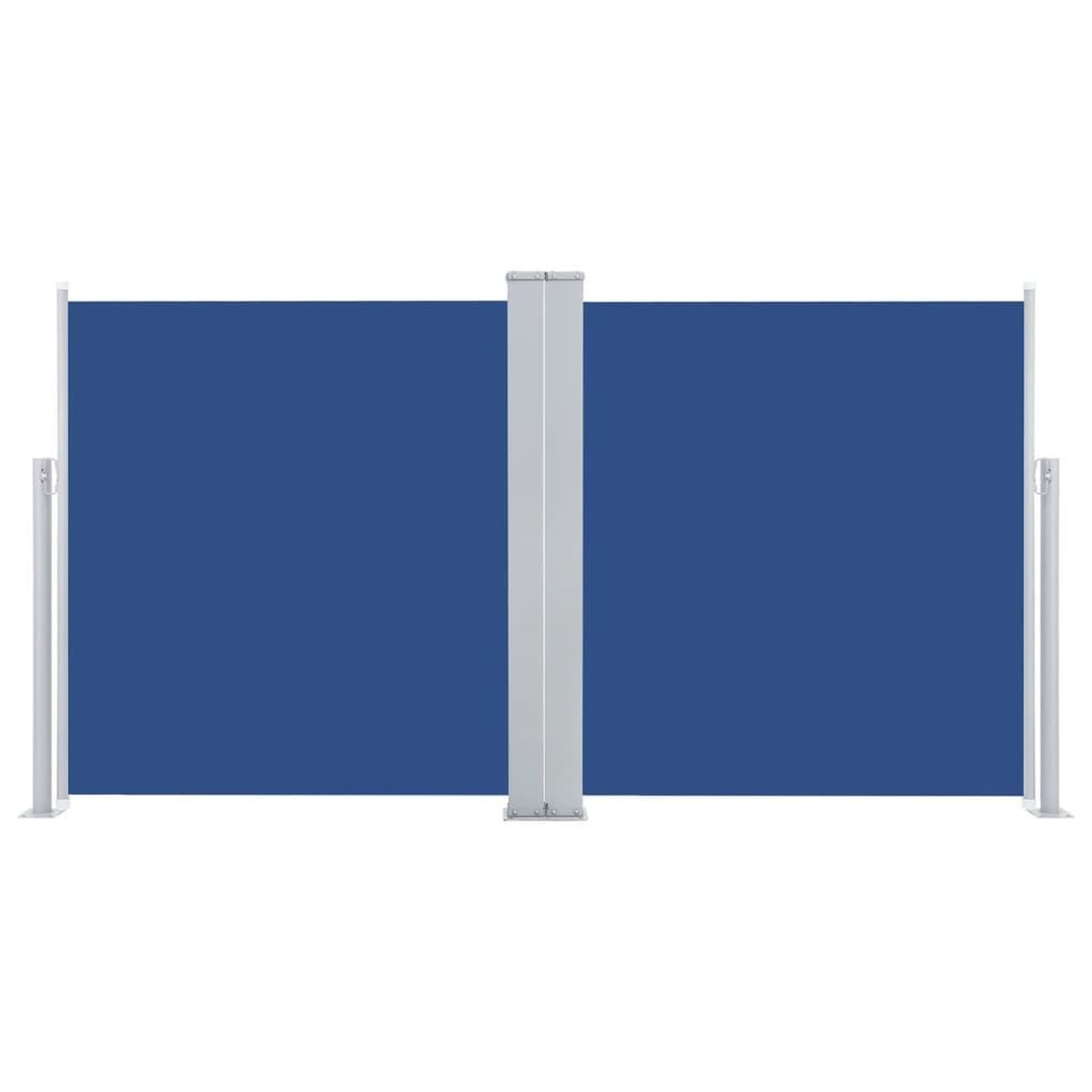 Voir la diapositive 4 : VIDAXL Auvent lateral retractable Bleu 120 x 600 cm