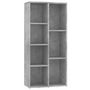 Voir la diapositive 2 : VIDAXL Bibliotheque Gris beton 50x25x106 cm Bois d'ingenierie