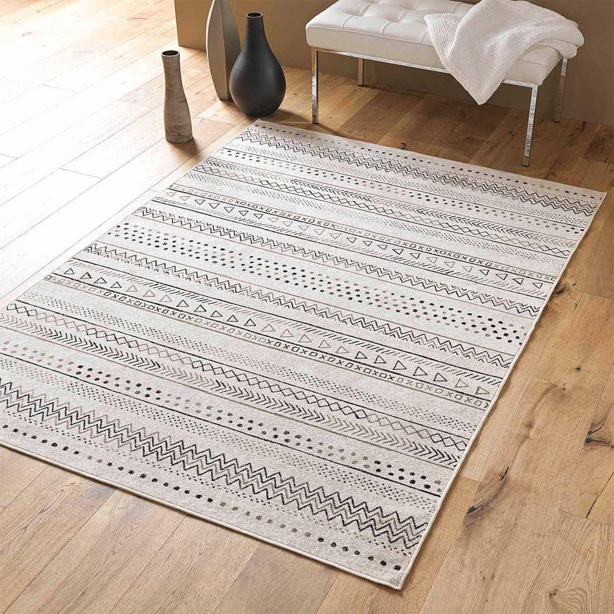 Voir la diapositive 4 : Douceur d'Intérieur Tapis déco tissé  tallulah  140x200cm naturel