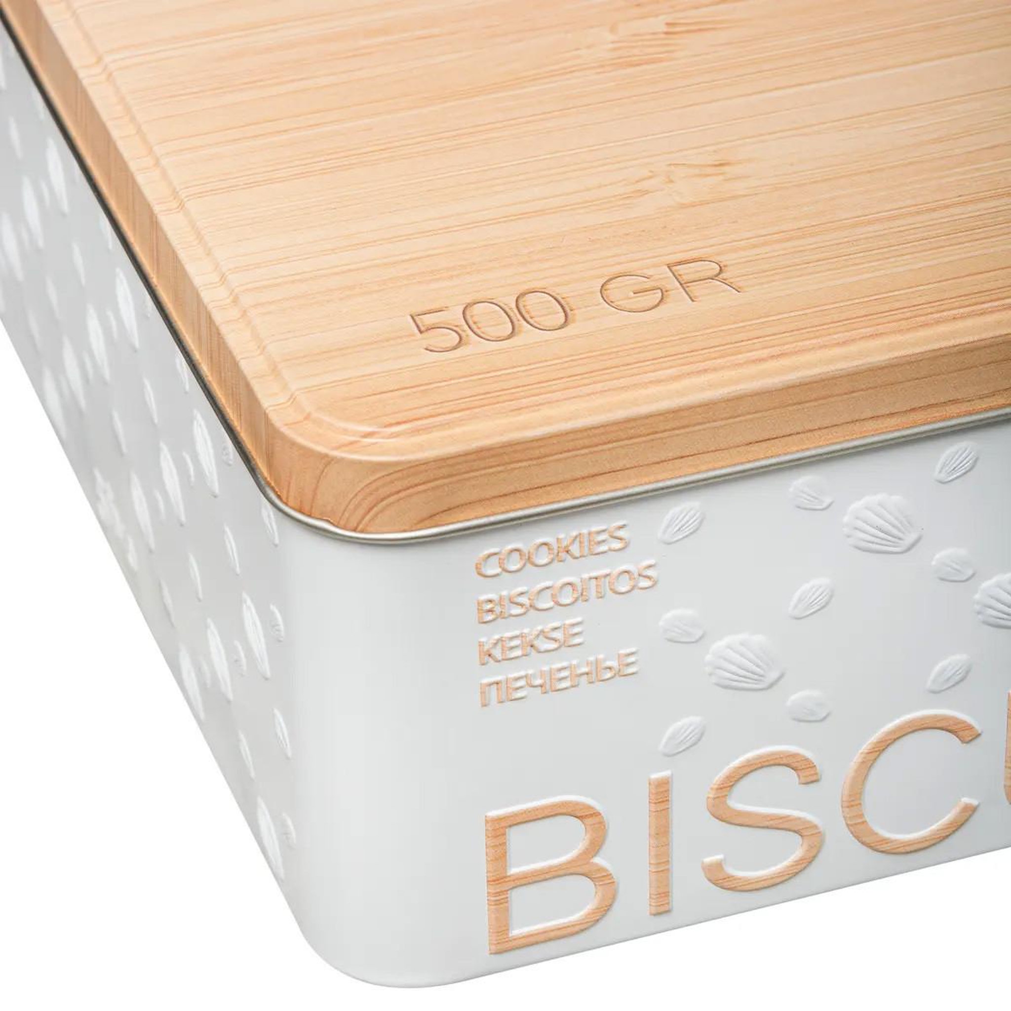 Voir la diapositive 3 : FIVE Boîte à biscuits  scandi  19cm blanc