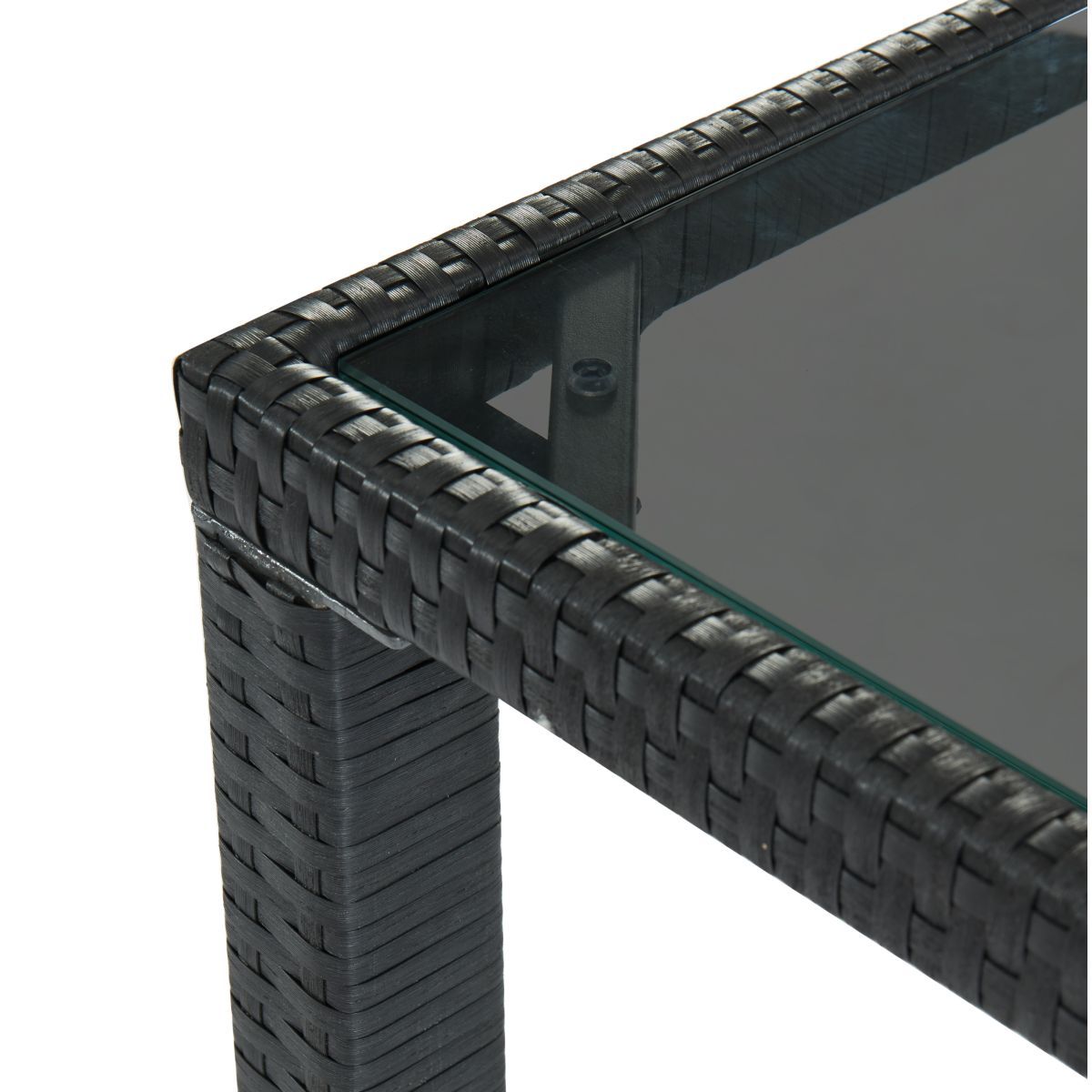 IDCOM Salon  de jardin - 6 places - Résine et verre