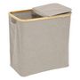 Voir la diapositive 2 : FIVE Panier à Linge Double  Tidy  80L Beige