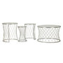 Voir la diapositive 1 : Paris Prix Lot de 4 Tables d'Appoint Design  Noah  70cm Argent