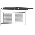 VIDAXL Belvedere avec auvent retractable 4x3x2,3 m Anthracite 180 g/m^2