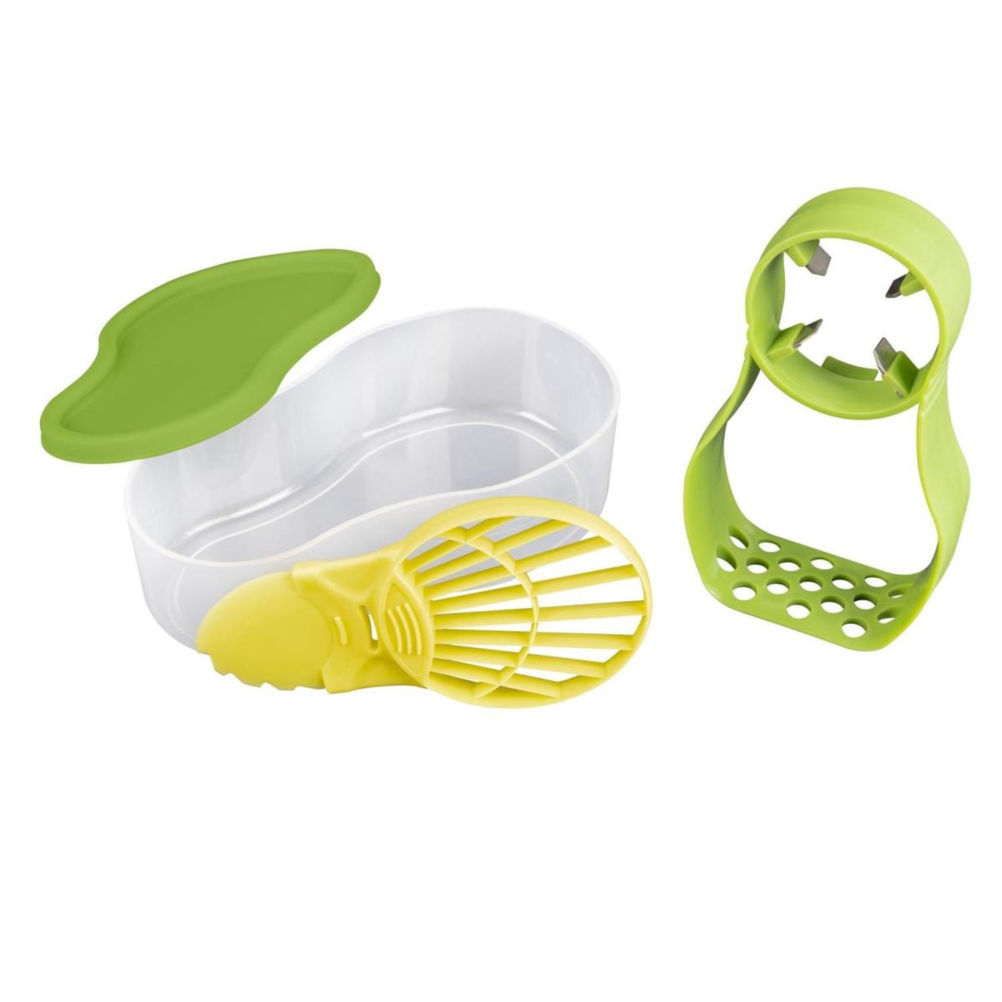 COOK CONCEPT Boîte à ustensiles  avocat  15cm transparent & vert