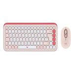 Logitech Logitech POP Icon Combo clavier Souris incluse Universel Bluetooth QWERTY Italien Rose, Blanc