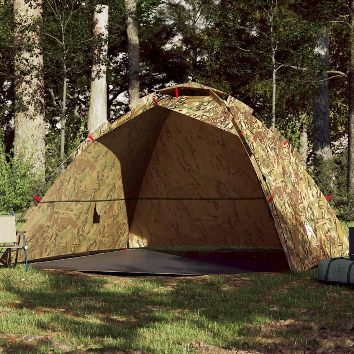 VIDAXL Tente de peche 4 personnes camouflage liberation rapide
