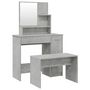 Voir la diapositive 2 : VIDAXL Ensemble de coiffeuse Gris beton 86,5x35x136 cm
