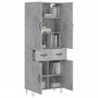 Voir la diapositive 3 : VIDAXL Buffet haut Gris beton 69,5x34x180 cm Bois d'ingenierie