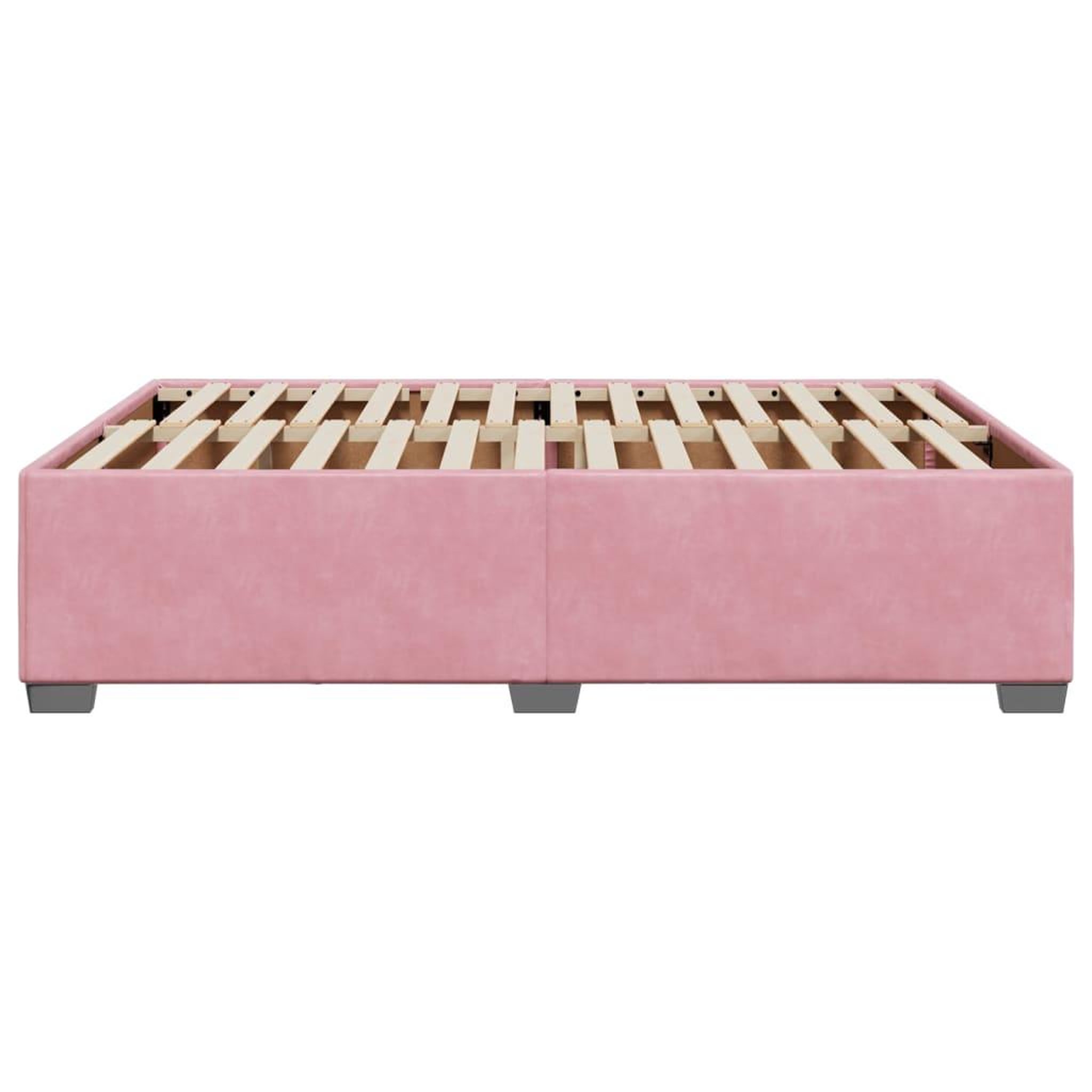 Voir la diapositive 5 : VIDAXL Cadre de lit sans matelas rose 160x200 cm velours
