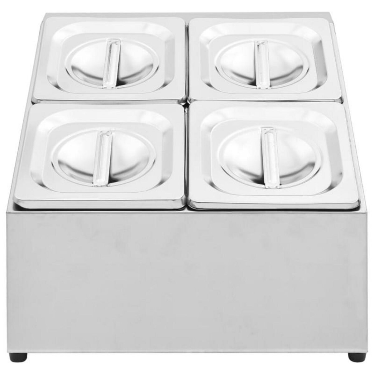 VIDAXL Récipient Gastronorm avec 4 bacs GN 1 6 Acier inoxydable