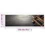 Voir la diapositive 6 : VIDAXL Tapis de cuisine lavable bouteille de vin 45x150 cm velours