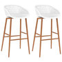 Voir la diapositive 1 : VIDAXL Chaises de bar lot de 2 blanc