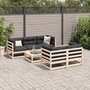 Voir la diapositive 3 : VIDAXL Salon de jardin 6 pcs avec coussins bois de pin massif