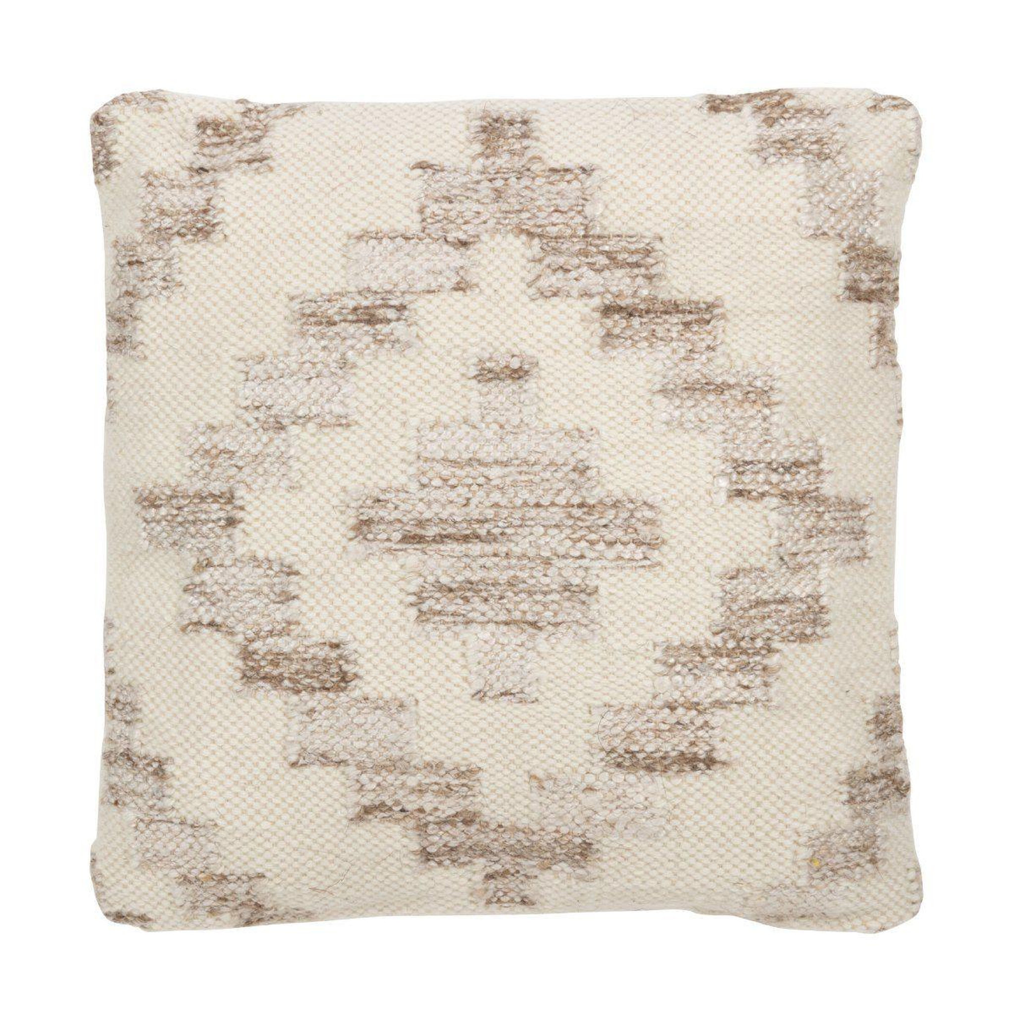Voir la diapositive 1 : J-LINE Coussin design ethnique  jaisalmer  45x45cm beige