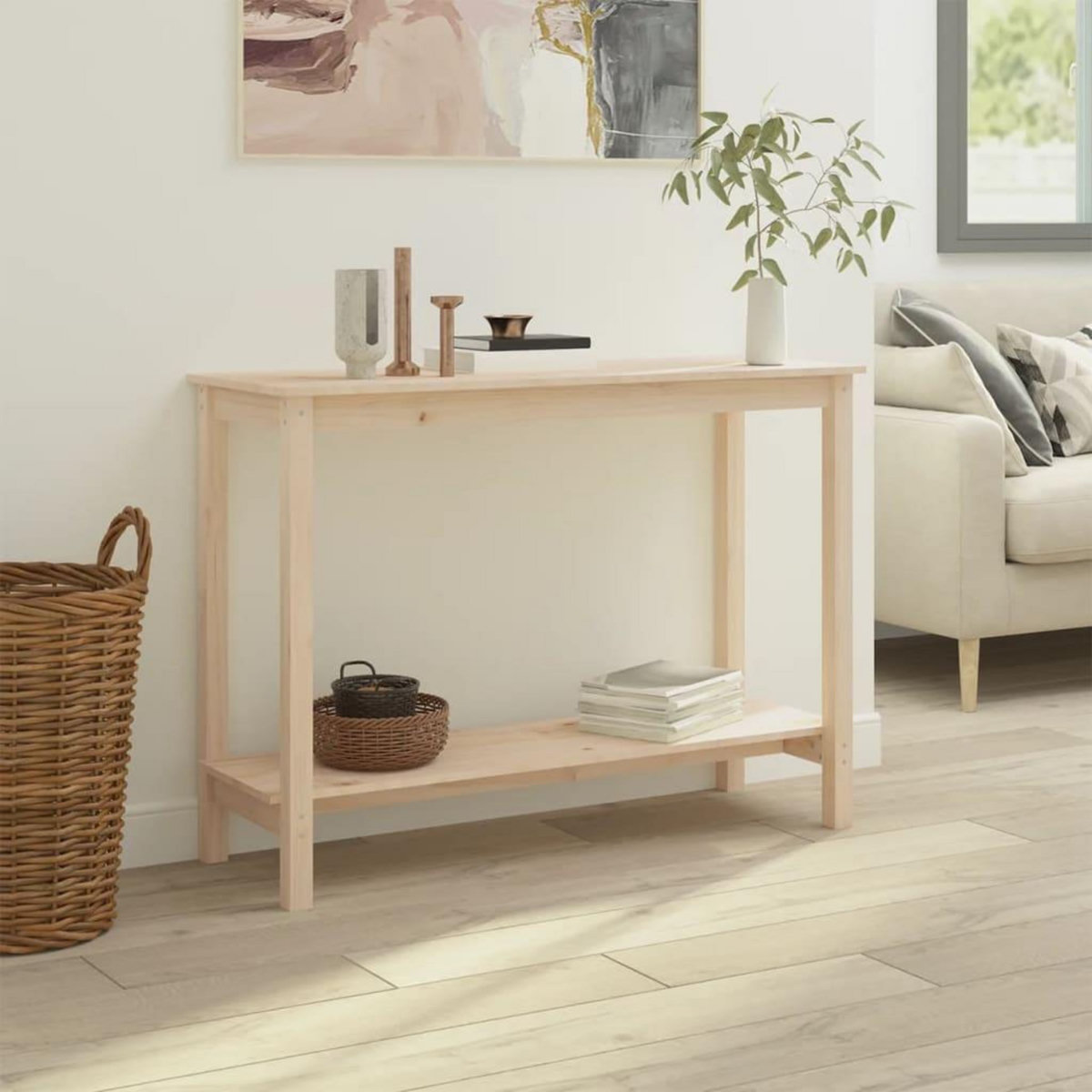 VIDAXL Table console 110x40x80 cm Bois massif de pin