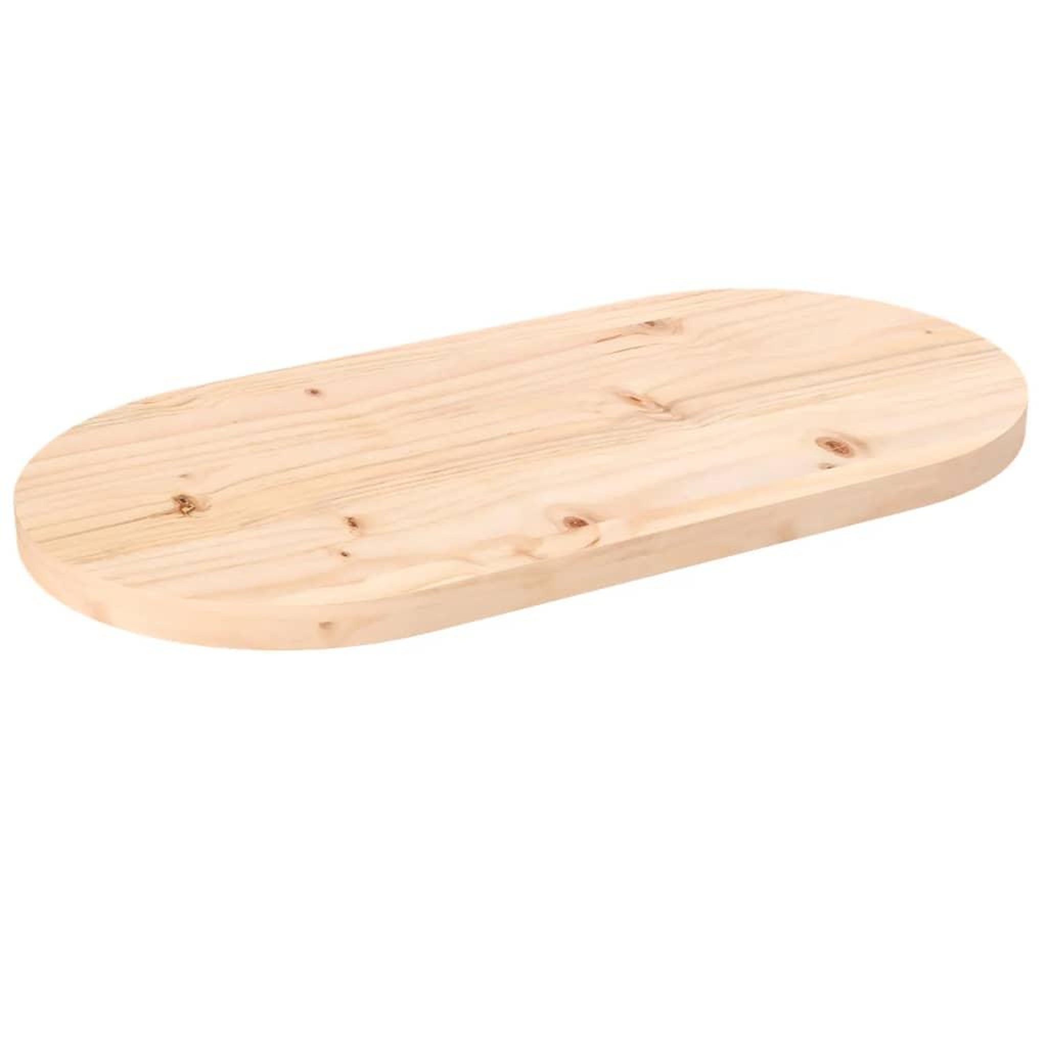 VIDAXL Dessus de table 70x35x2,5 cm bois de pin massif ovale