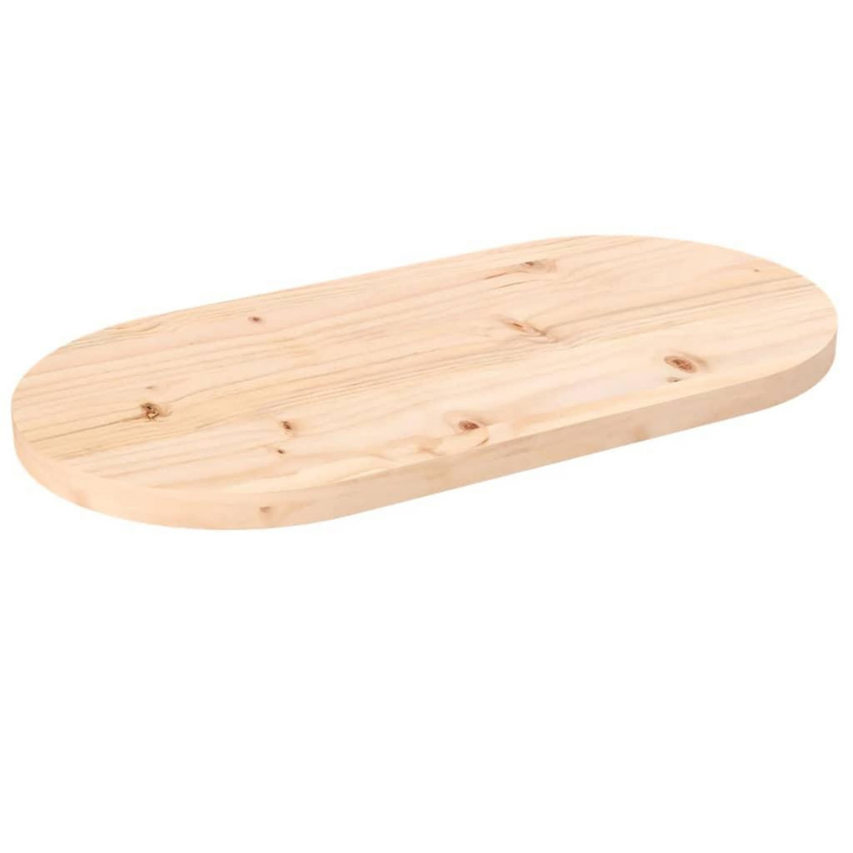 VIDAXL Dessus de table 70x35x2,5 cm bois de pin massif ovale