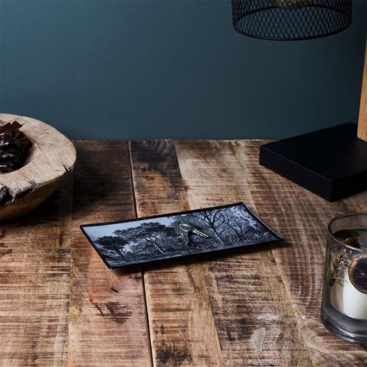 Paris Prix Vide-Poche en Verre  Black Forest  21cm Noir