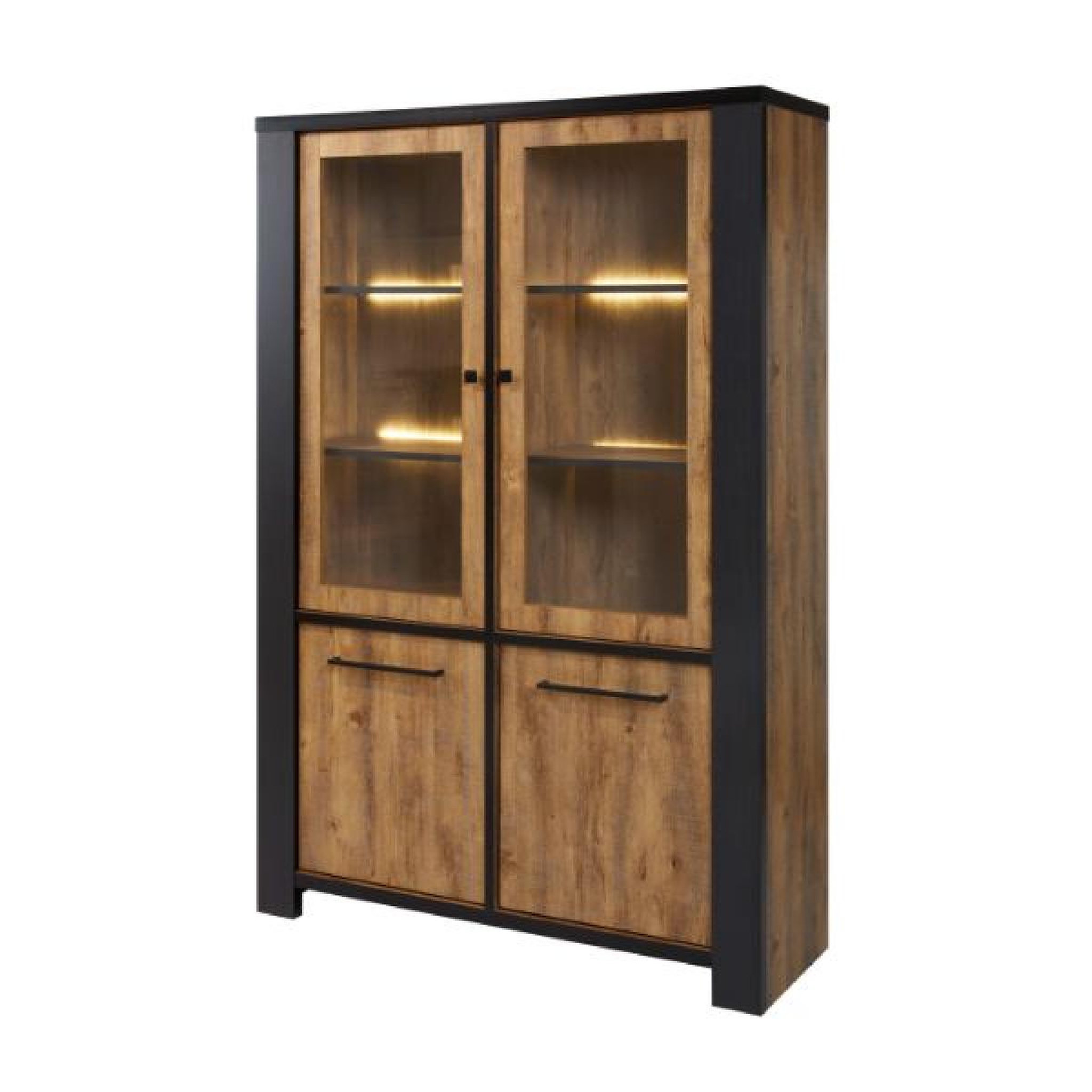 Voir la diapositive 5 : JLC KREATION Salle manger complète led en bois avec table ovale samantha