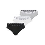 FILA Lot de 3 culottes femme uni. Coloris disponibles : Gris