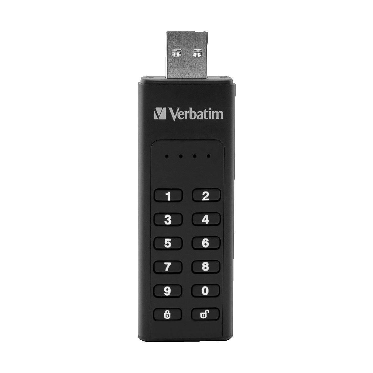 Verbatim Clé USB Verbatim Keypad Secure 64 Go avec clavier intégré et chiffrement AES-256