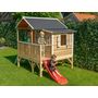 Voir la diapositive 5 : EXIT TOYS Maisonnette en bois pour enfants Loft 350 Naturel - Exit Toys