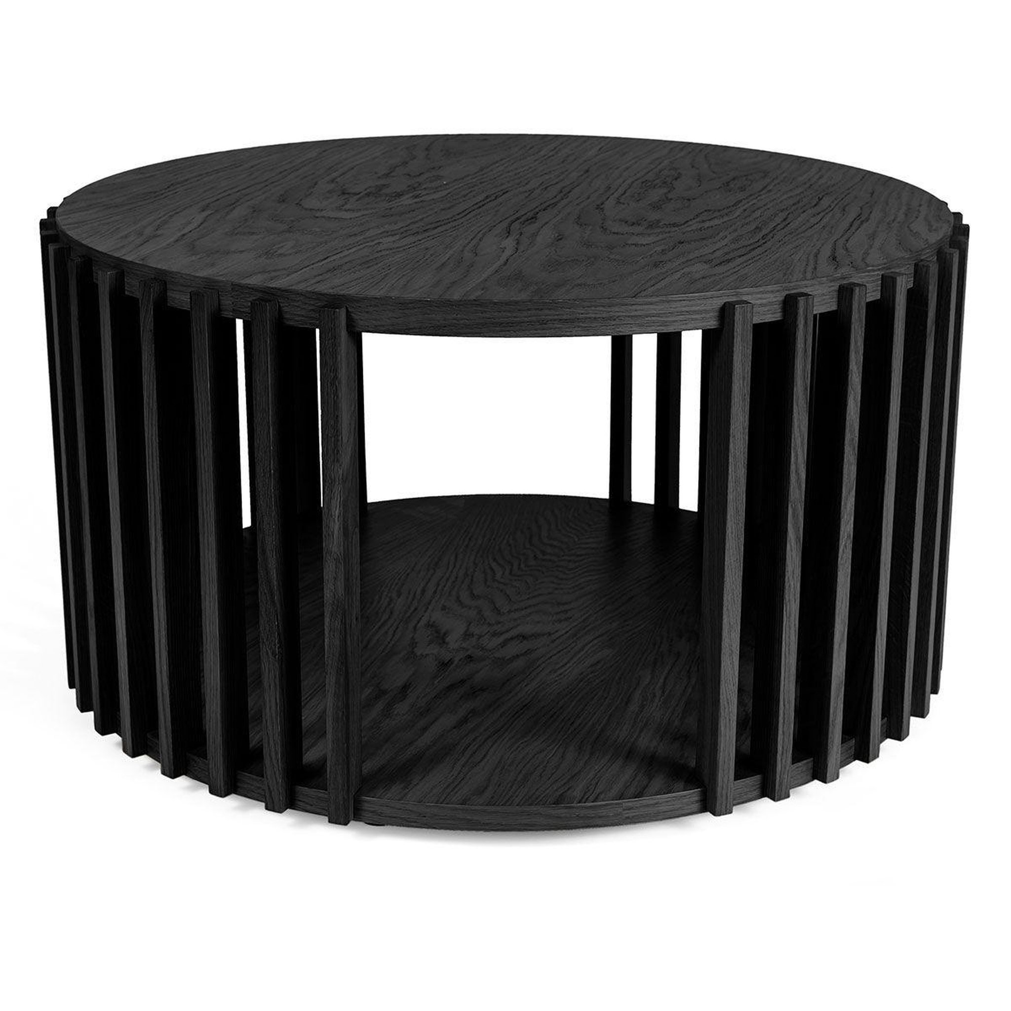 Voir la diapositive 3 : Paris Prix Table basse ronde design  drum  83cm noir