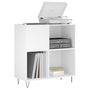 Voir la diapositive 3 : VIDAXL Armoire a disques blanc 84,5x38x89 cm bois d'ingenierie