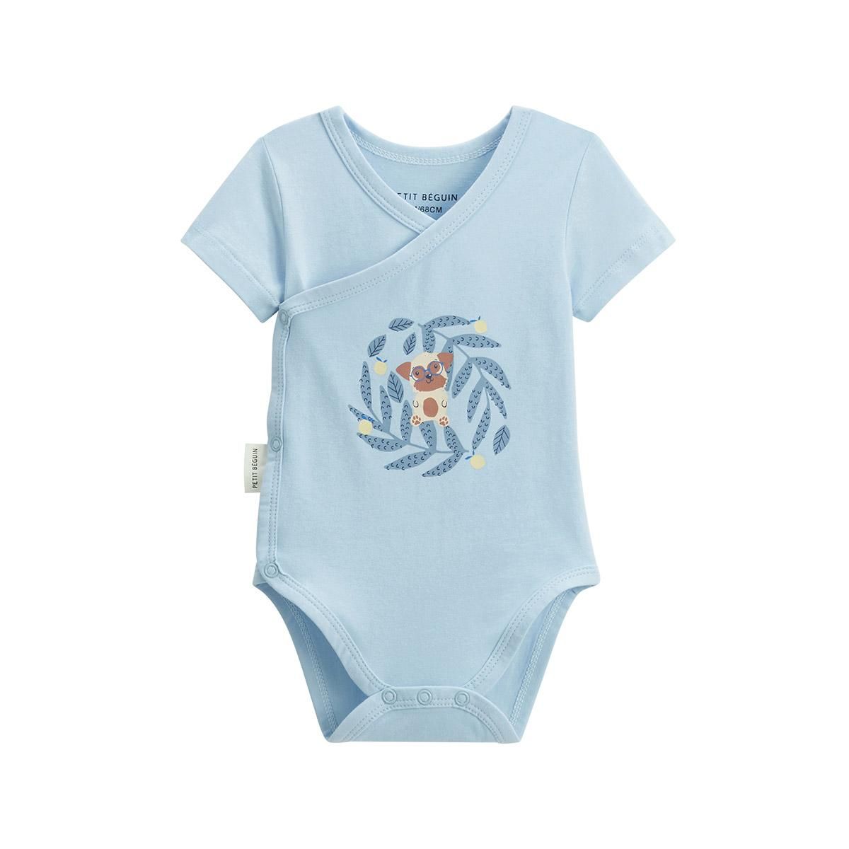 Petit Béguin Lot de 2 bodies bébé manches courtes ouverture croisée Zeste d'amour