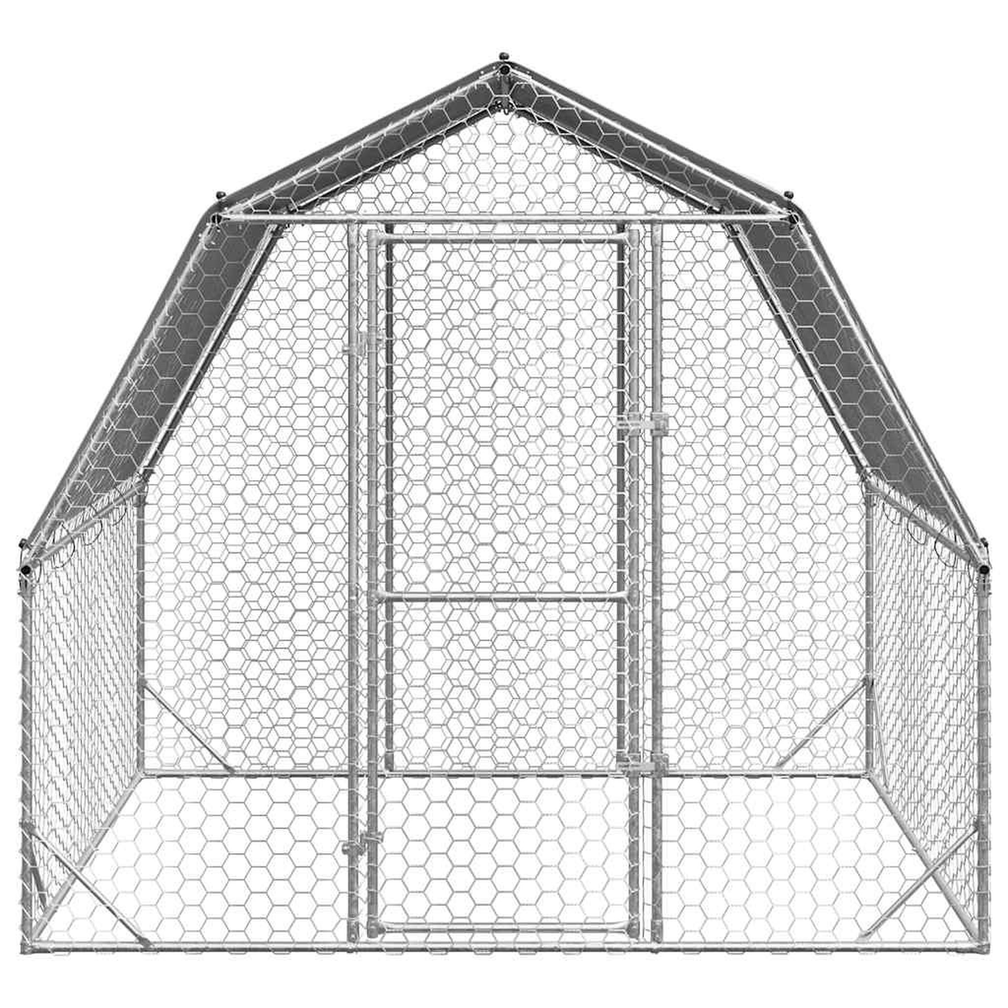 Voir la diapositive 3 : VIDAXL Poulailler avec toit 2,5x2x2,25 m acier galvanise
