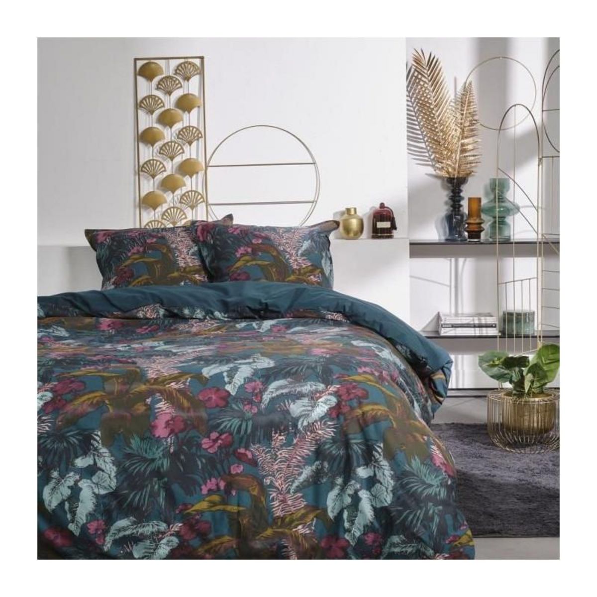 Today PARURE DE LIT TODAY - HOUSSE DE COUETTE 220X240 + 2 TAIES D OREILLER 63X63 - 100% COTON 57 fils - SUNSHINE 14.48