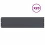 Voir la diapositive 2 : VIDAXL Bordures pelouse 20pcs anthracite 25x103cm acier lamine a froid