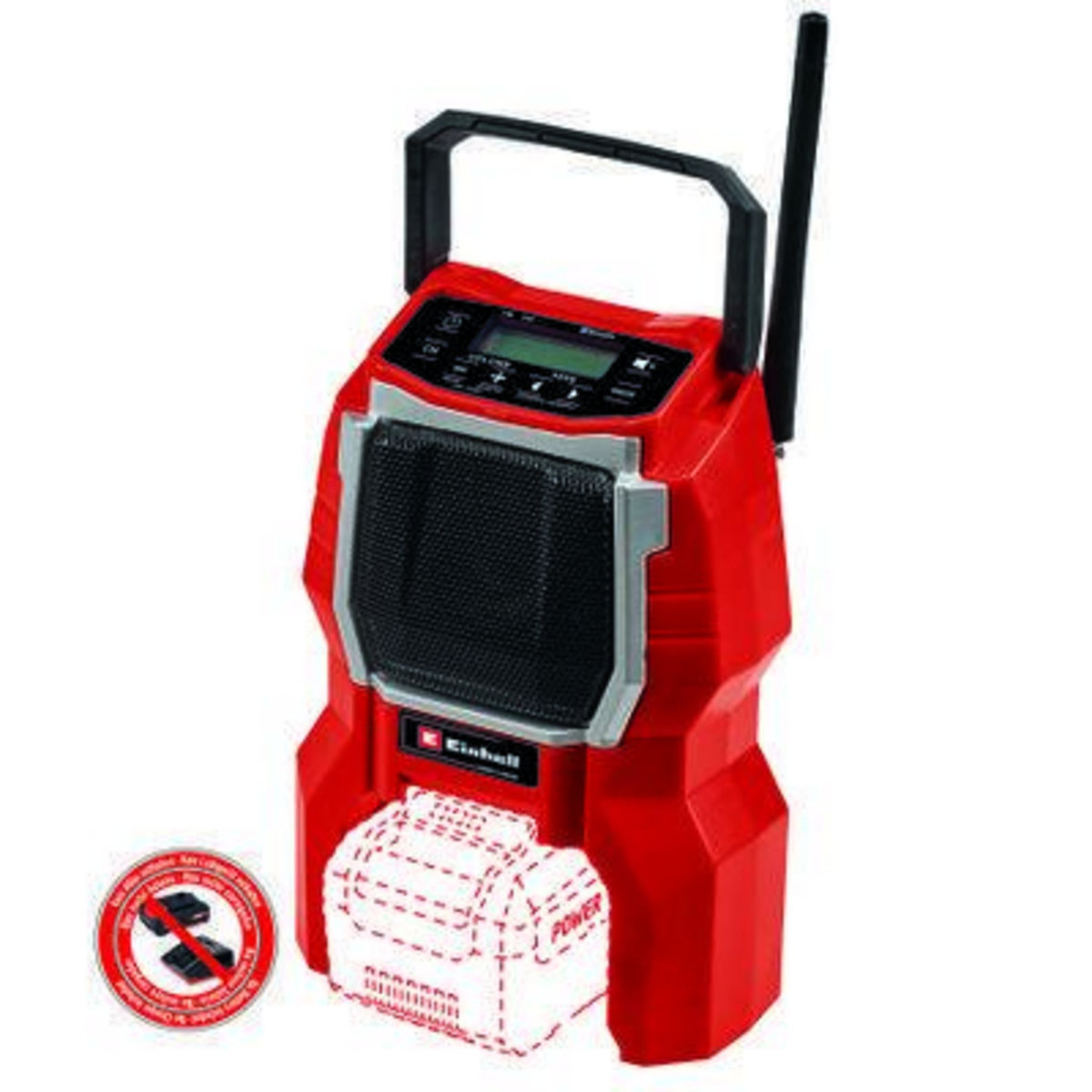 Einhell Radio sans fil Power X-Change TC-CR 18 Li BT -Solo - sans batterie et chargeur