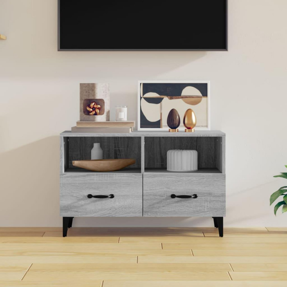 VIDAXL Meuble TV Sonoma gris 80x36x50 cm Bois d'ingenierie